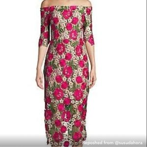 Xscape off shoulder lace dress size 8